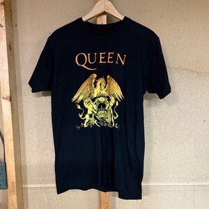 Queen Black T-Shirt with Gold Graphic